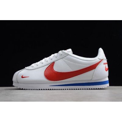 Nike Classic Cortez Premium Beyaz / Kırmızı / Kraliyet Mavisi Lifestyle Ayakkabı Türkiye - 6OLEXSWR